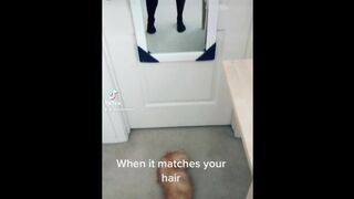 When Your Fox Tail Matches Your Hair! * SOUND ON * TikTok Girl