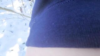 COUPLE Goes for HIKE in SNOW. WIFE GIVES BJ and Gets FUCKED, CREAMPIED, and CUM ON ASS in PUBLIC.