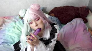 The maid shows how she will suck your cock if you take her - Furiyssh