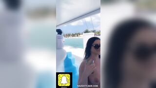 2 girls with butt plugs dancing naked at boat party