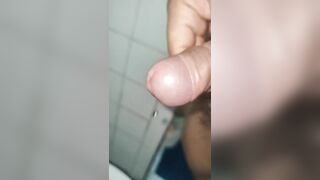 POV Guy peeing in the morning