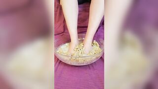 Foot Fetish Food Porn - Feet in a Giant Bowl of Wet Cereal