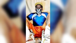 chacalito chacal mexicano en shorts mostrando patas pies y tenis casero trusa soccer fútbol