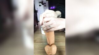 Asking my thick dildo what it’s going to do to me