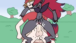 Zoroark Rides Fat Human COCK! Pokemon Hentai