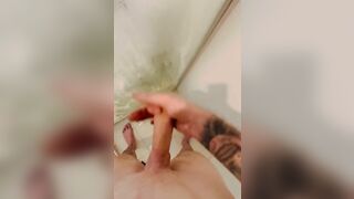 Jerking off in the shower