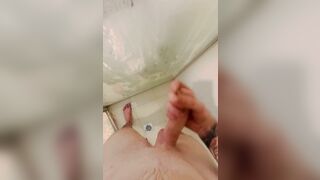 Jerking off in the shower