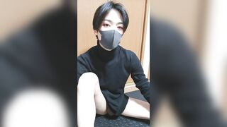 日本人男子のオナニー　タートルネックセーター　Japanese　amateur　20代