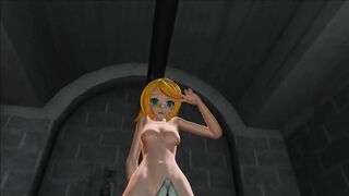 【SEX TOY-MMD】Kagamine Rin - Riding machine with breast milk【R-18】