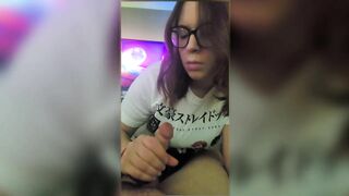 Amazing Blowjob by Cutie With Glasses