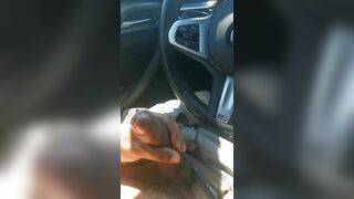 Handjob in my car, electric bmw