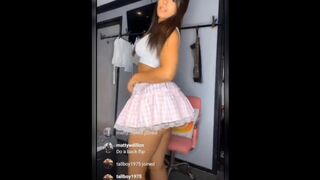 MINI SKIRT TRY ON HAUL LIVE ON INSTAGRAM NO PANTIES (portrait for phones)