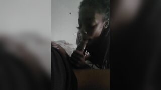 She love eating this big black dick