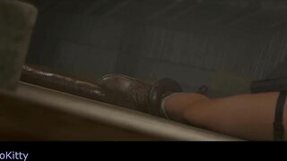 Lara Croft Experiences Unforgettable Double Penetration Dildo Machine - First Time Anal