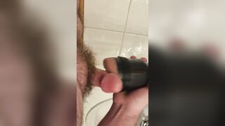 Watch me jack of my small dick and cum all over