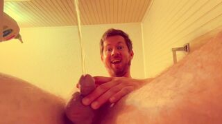 Peeing Naked in a Toilet with Camera Between Legs Under Penis and Scrotum - BlondNBlue222 Pee Fetish