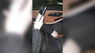 Step mom hand slip under step son pants making him cum on steering wheel in the car