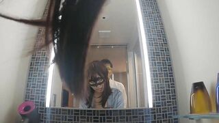 【変態OLが鏡の前で立ちバック】だめ..恥ずかしい...あぁっ❤Hentai career woman standing back in front of the mirror