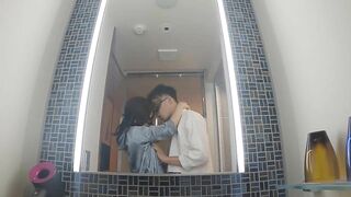 【変態OLが鏡の前で立ちバック】だめ..恥ずかしい...あぁっ❤Hentai career woman standing back in front of the mirror