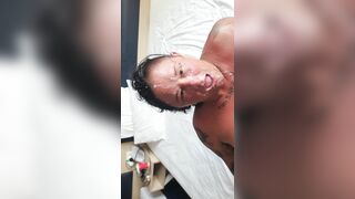 One-man Bukkake From Matty, Facial & my face gets covered in spunk, jizz, cum