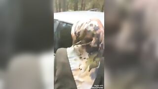 Quick fuck in car in forest