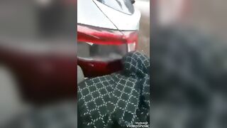 Quick fuck in car in forest