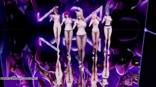 [MMD] SOMI - What You Waiting Sexy Striptease KDA Ahri Akali Kaisa Evelynn Seraphine