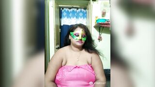 Desi indian My hot sexy topless nude with big hanging boobs fat chubby ass nude topless Desi Indian bhabhi wife chudai