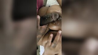 Cum Shot On Big Fat Fluffy Ebony Boobs