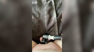 Vibrating my clit and balls while in chastity