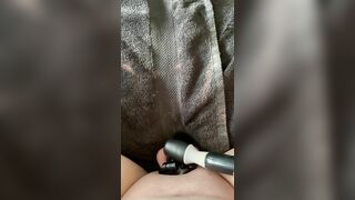 Vibrating my clit and balls while in chastity