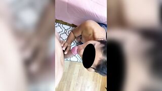 Boquete gostoso da esposa , gozada na boca  no fim . Yummy blowjob from the wife, cum in the mouth a