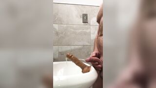 Cumming and Pissing and Sucking On My Suction Dildo