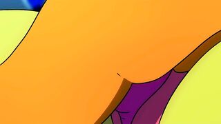 Patreon/Blitzdrachin : Charmander x Grovyle hentai furry yiff animation size difference cum inside