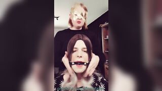 Mistress Fiona and Her cute sissy slave (phone footage)