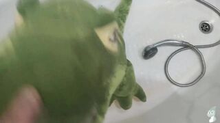 Green dinosaur t-rex Peeing#1