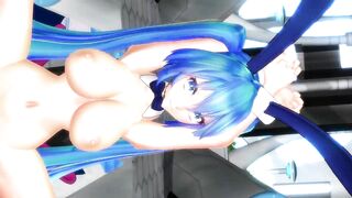 【SEX-MMD】Lamb Miku x Futa Luka - Futanari sex【R-18】