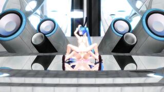 【SEX-MMD】Lamb Miku x Futa Luka - Futanari sex【R-18】