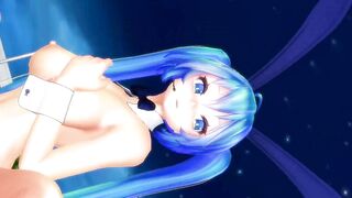 【SEX-MMD】Lamb Miku x Futa Luka - Futanari sex【R-18】