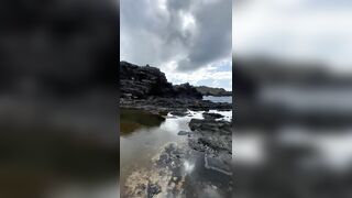 Sloppysuzzy loving piss by the ocean