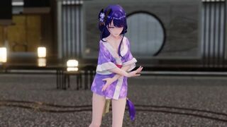 0143 -【R18-MMD】Genshin Impact 原神 Raiden Shogun 雷电将军 - 笑纳