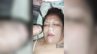 cumshot on my face