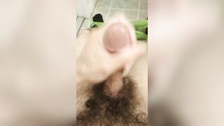 milking loads of precum and cum loads in the bathroom