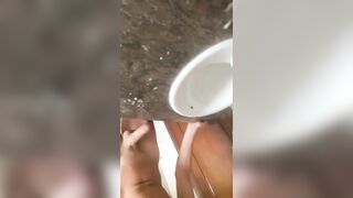 Jerking off in the toilet