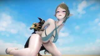 Big Breasts Elf Mama Fucked by Goblin Surrender Service Seeding Sex 3D Hentai NSFW NTR Part 6