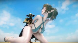 Big Breasts Elf Mama Fucked by Goblin Surrender Service Seeding Sex 3D Hentai NSFW NTR Part 6