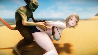 Big Breasts Elf Mama Fucked by Goblin Surrender Service Seeding Sex 3D Hentai NSFW NTR Part 6