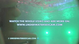 Voyeur underwater hidden pool cam shows arab girl playing with her big natural tits while masturbating with jet stream!