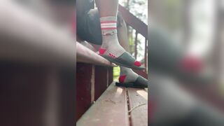 Tiny Bitch POV of my Sweaty socks and slides