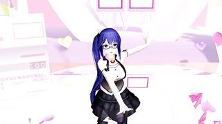 No me importa, Kagura Suzu - VTuber mmd Undress blue hair color edit smixix